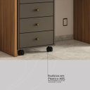 Ver imagem 5 de Gaveteiro Auxiliar Office Escritório Home Office 4 Gavetas com Rodízios -amendola-grafito- Edecasamó