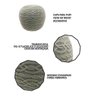 Puff com Capa de Tricot 40x40cm Decorativo Prata - 2