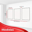 Ver imagem 4 de kit com 3 Quadros Decorativos Abstratos com Moldura e Vidro para Sala Quarto Escritório e Clínica 72
