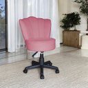 Ver imagem 1 de Cadeira Mocho Pétala Giratória para Estética Consultório Veludo Rosa Bz Home Decor