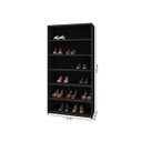 Ver imagem 3 de Sapateira Armário para Sapatos Laís 72cm MDP Preto Fosco Organizador Quarto