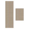 Jogo 2 Peças Passadeira e Capacho para Cozinha / Corredor Antiderrapante 1.30m X 45cm Decoração Tear - 5