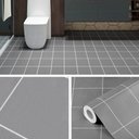 Ver imagem 2 de Adesivo Vinilico Lavavel para Piso Texturizado Quadrado Cinza