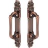 Puxador Duplo Mozart 280mm Cobre Antigo Porta Pivotante Correr Passagem Madeira Vidro  Rústico - 1