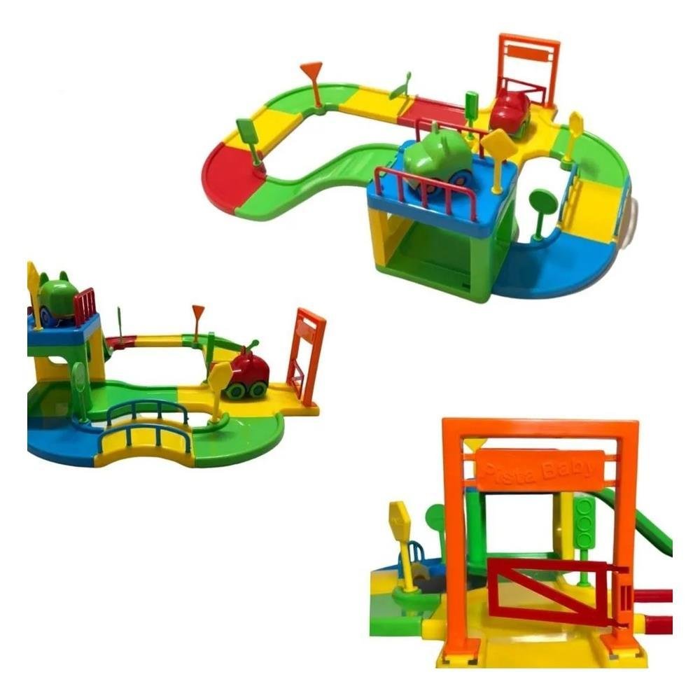 Pista De Carrinhos Brinquedo Corrida Infantil + 6 Carrinhos