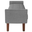 Ver imagem 2 de Puff Recamier Decorativo com Pés em Madeira 160cm Itália P05 Bouclê Cinza