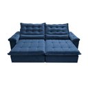 Ver imagem 5 de Sofá Retrátil e Reclinável 2,15m Cama inBox Big Fresh com SoftGel D40 Velupluma Azul