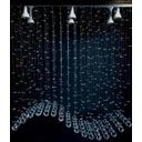 Ver imagem 3 de Lustre Cristal para Sala de Estar/jantar Base Inox 70x20cm:1m