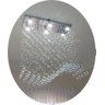Lustre Cristal para Sala de Estar/jantar Base Inox 70x20cm:1m - 1