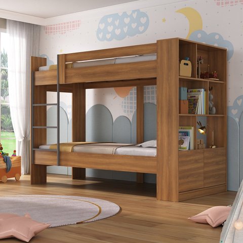 Beliche Juvenil Jonava 2 Portas com Estante Espresso Móveis