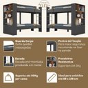 Ver imagem 4 de Beliche Juvenil Jonava 2 Portas com Estante Espresso Móveis