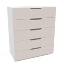 Ver imagem 2 de Cômoda Madri com 5 Gavetas 90x104cm Creme/Branco 250699