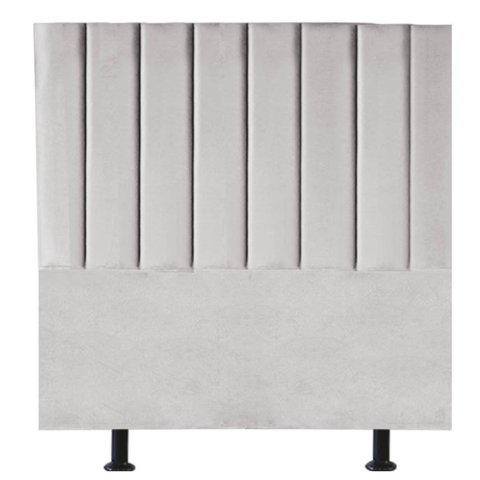 Cabeceira Cama Box Solteiro Queem Estofada Carla 100cm Suede:cinza Claro