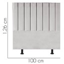Ver imagem 3 de Cabeceira Cama Box Solteiro Queem Estofada Carla 100cm Suede:cinza Claro