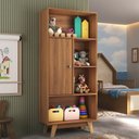 Ver imagem 1 de Nicho Infantil Organizador 1 Porta 4 Nichos Sara Nogal Espresso Moveis Marrom