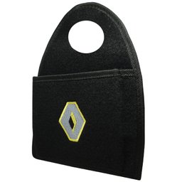 Lixeira Lixinho Automotiva Carro Carpete Logo Bordado para Câmbio Preto - 3