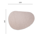 Ver imagem 4 de Tapete Orgânico Antiderrapante Quarto e Sala 140x200cm São João Rock Amaretti