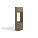 Ver imagem 1 de Paneleiro de Cozinha Maxxi G750 Torre Quente C/ 1 Porta e 3 Gavetas 70cm Nogal - Kappesberg