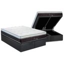 Ver imagem 1 de Cama Box Baú King: Colchão Molas MasterPocket Ensacadas Polar Serenatta + Base CRC Suede Gray(193x20