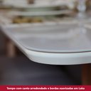 Ver imagem 5 de Mesa de Jantar para 8 Lugares 150cm Tampo Mdf e Vidro Canto Arredondado Mavi