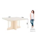 Ver imagem 3 de Mesa de Jantar para 8 Lugares 150cm Tampo MDF e Vidro Canto Arredondado Mavi Bege/Off White