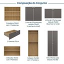 Ver imagem 3 de Estante para TV até 75 Polegadas 8 Módulos 14 Portas 2 Gavetas Frame CabeCasa MadeiraOriginals