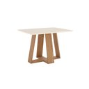 Ver imagem 2 de Mesa de Jantar para 4 Lugares 120cm Tampo MDF Canto Reto Lins Bege/Off White