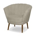 Ver imagem 3 de Poltrona Pétala Flor Decorativa Suede Bege