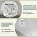 Ver imagem 2 de 4 Spot de Cristal Sobrepor Redondo Polido Quarto Bet47