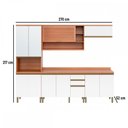 Ver imagem 4 de Cozinha Completa Macadâmia 10 Portas 3 Gavetas Freijó/Branco - Telasul