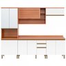 Cozinha Completa Macadâmia 10 Portas 3 Gavetas Freijó/Branco - Telasul - 2
