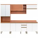 Ver imagem 2 de Cozinha Completa Macadâmia 10 Portas 3 Gavetas Freijó/Branco - Telasul