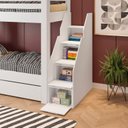 Ver imagem 7 de Beliche Solteiro Adulto com 2 Gavetões e 4 Nichos Star Plus Casatema MadeiraOriginals Branco