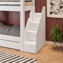 Ver imagem 5 de Beliche Solteiro Adulto com 2 Gavetões e 4 Nichos Star Plus Casatema MadeiraOriginals Branco