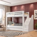 Ver imagem 1 de Beliche Solteiro Adulto com 2 Gavetões e 4 Nichos Star Plus Casatema MadeiraOriginals Branco