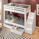 Ver imagem 3 de Beliche Solteiro Adulto com 2 Gavetões e 4 Nichos Star Plus Casatema MadeiraOriginals Branco
