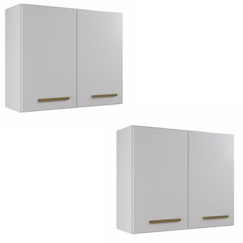 Conjunto Modulado 2 Armários Aéreo de Cozinha 2 Portas Valencia