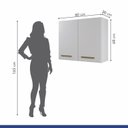 Ver imagem 5 de Conjunto Modulado 2 Armários Aéreo de Cozinha 2 Portas Valencia