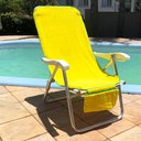 Ver imagem 2 de Praticapa Capa Toalha de Microfibra Com Regulagem Para Banco De Carro Ou Cadeira De Praia Amarela