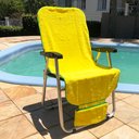 Ver imagem 3 de Praticapa Capa Toalha de Microfibra Com Regulagem Para Banco De Carro Ou Cadeira De Praia Amarela