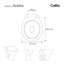 Ver imagem 5 de Assento Sanitário em MDF Azalea Branco para bacia Celite