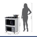 Ver imagem 5 de Conjunto Modulado Armário Aéreo de Cozinha 2 Portas e Balcão para Cooktop 4 Bocas