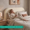 Ver imagem 6 de Cabeceira Painel Suspenso Casal 160 cm Alana Organica Boucle Creme Artte