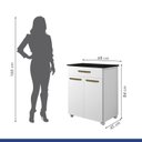 Ver imagem 5 de Conjunto Modulado Balcão 2 Portas 1 Gaveta e Aéreo 2 Portas