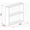 Nicho P15cm Minimalista Preto com Uma Prateleira Mdf Organizador Escritório Quarto Sala - Rufatto de - 2