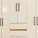 Ver imagem 4 de Guarda Roupa Casal 8 Portas Munique Demóbile Cinamomo e Off White