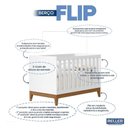 Ver imagem 4 de Quarto de Bebê Americano 6 Portas com Berço Americano Flip Branco Acetinado Reller e Colchão