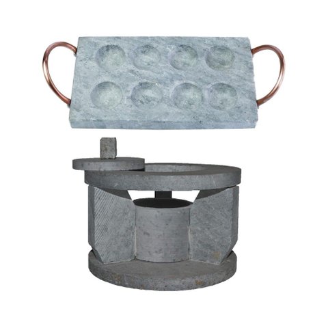 Fogareiro Réchaud P e Provolera Retangular 21x12 Pedra Sabão