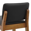 Ver imagem 7 de Banqueta Média Paris Madeira Maciça Encosto Estofado - Amêndoa - Assento Estofado Corano Preto