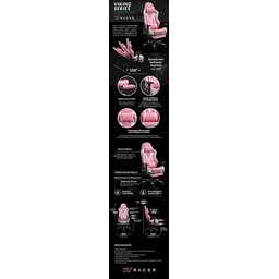 Cadeira Gamer Xt Racer Viking Series com Apoio de Pés Rosa - 9